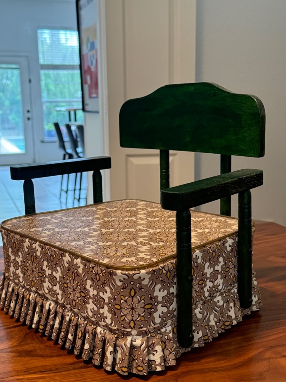 Vintage Retro 1970's Child's Baby Vinyl & wood Booster Seat Chair - Picture 4 of 8